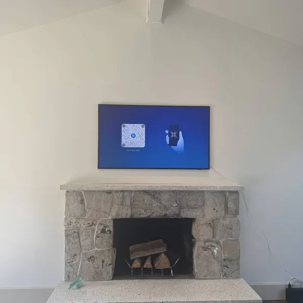 TV with soundbar wall mount