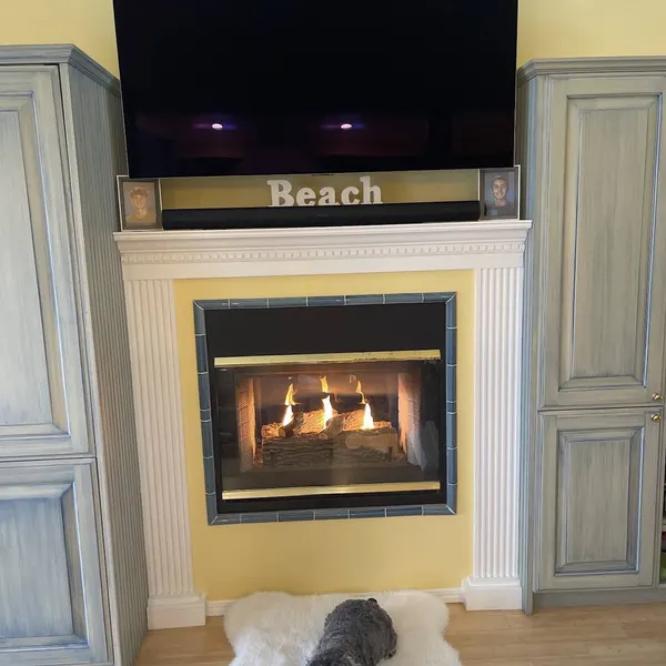 TV mounted with LED backlight